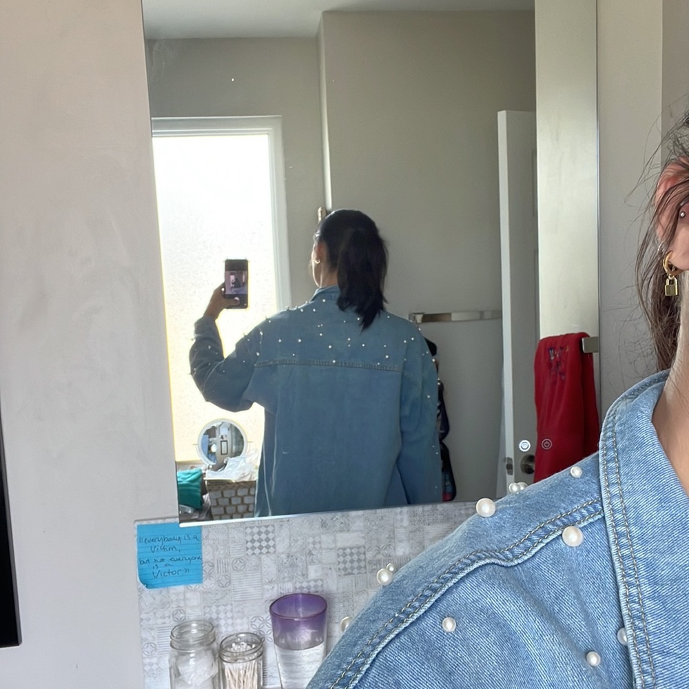 Pearl Studded XL Jean Jacket - Picture 9 of 9
